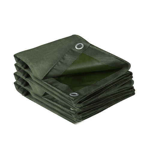 Manan 4x3m Polyester Canvas Tarpaulin – Green