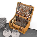 4 Person Picnic Basket Set with Cooler, Blanket & Cutlery