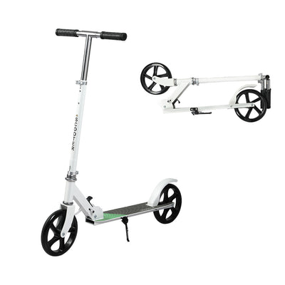 Monvelo Folding Kick Scooter Large Wheels — White