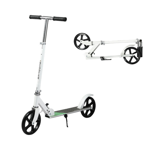 Monvelo Folding Kick Scooter Large Wheels — White