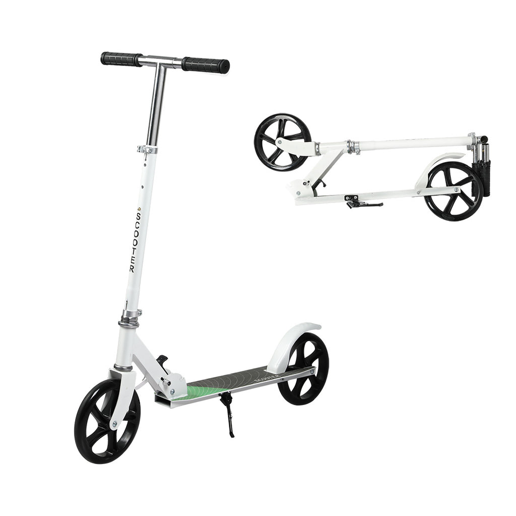 Monvelo Folding Kick Scooter Large Wheels — White