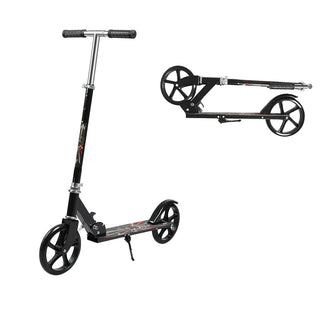 Monvelo Folding Kick Scooter Large Wheels — Black
