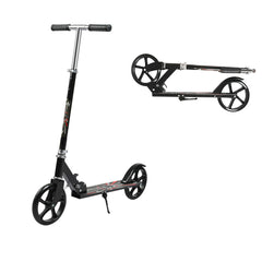 Monvelo Folding Kick Scooter Large Wheels — Black