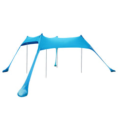 Mountview Beach Canopy Tent 4-6 Person Sun Shade Shelter 300x300cm Blue
