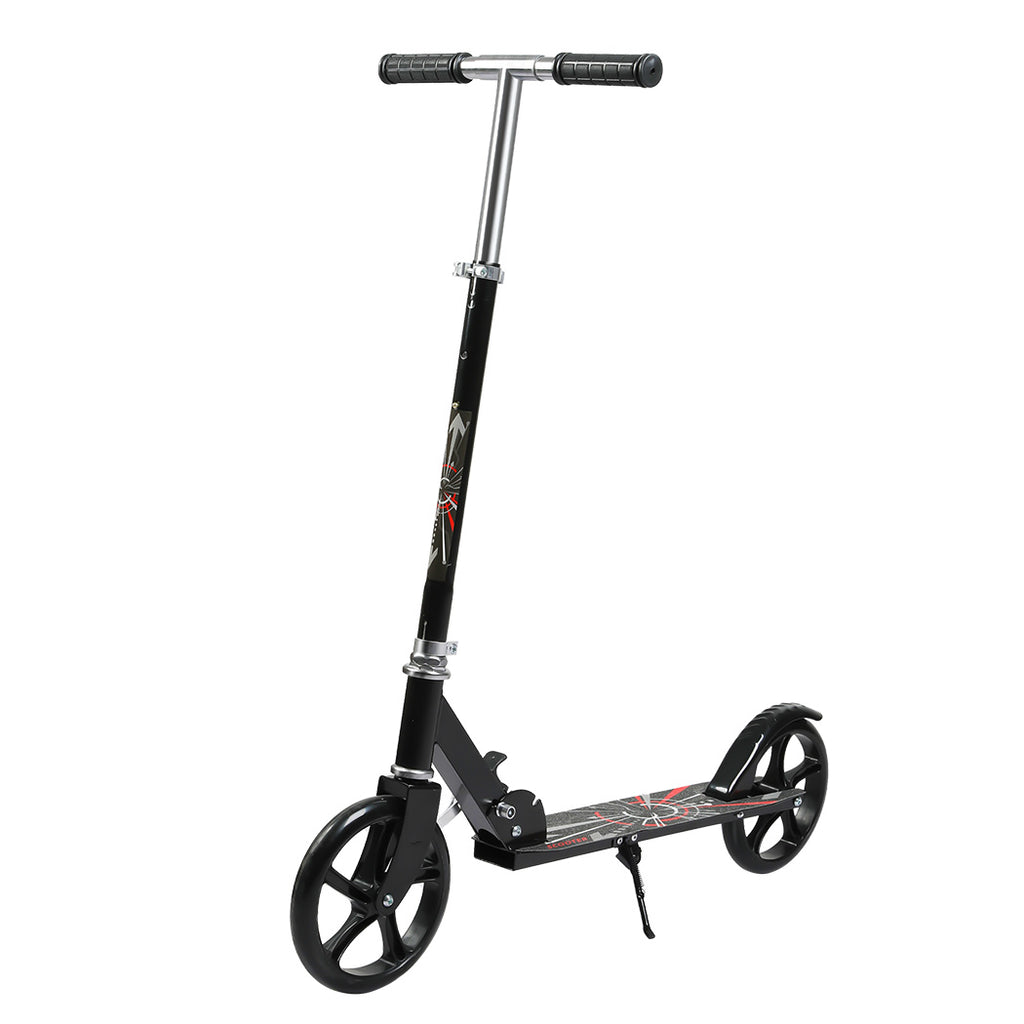 Monvelo Folding Kick Scooter Large Wheels — Black