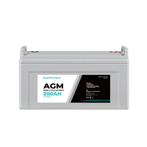 Safetex 12V 200Ah AGM Deep Cycle Lead