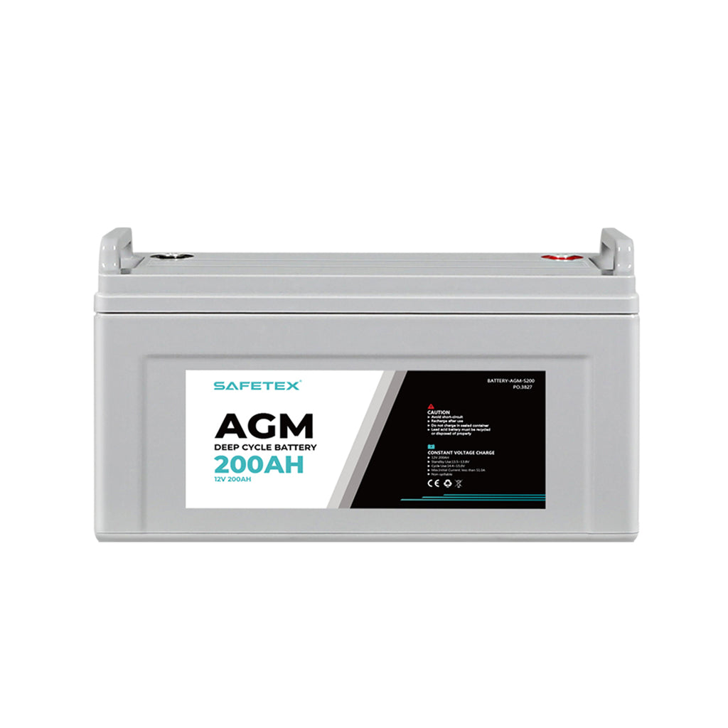 Safetex 12V 200Ah AGM Deep Cycle Lead