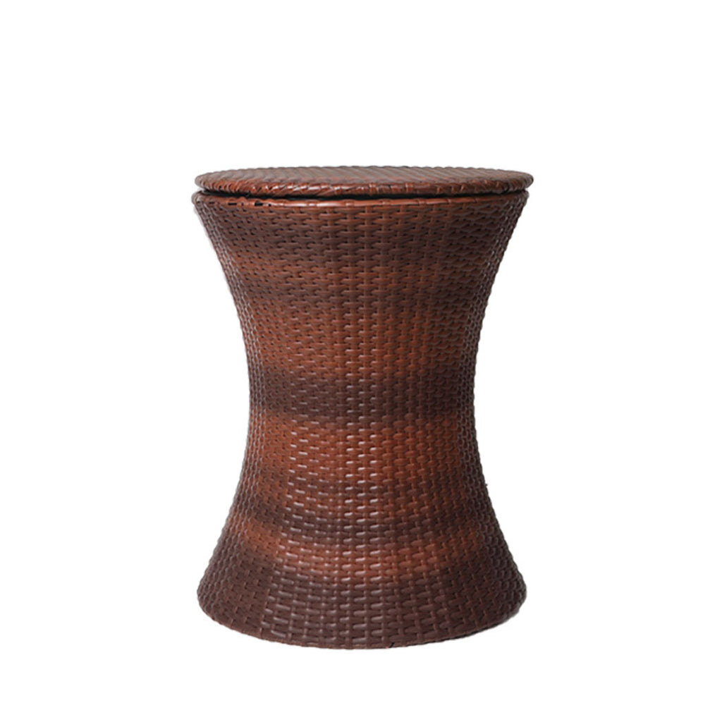 Levede Outdoor Cooler Ice Bucket Bar Table – Black & Brown Rattan