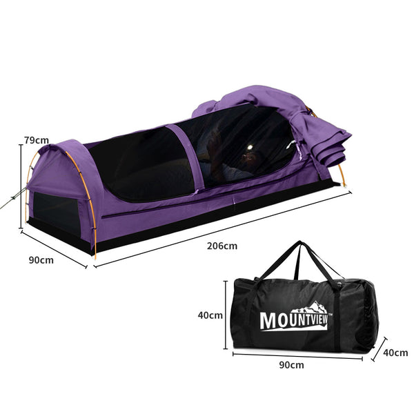 Mountview King Single Swag Camping Swags Purple