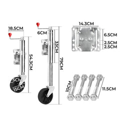 Jockey Wheel 6 Inch Swivel Swing Up