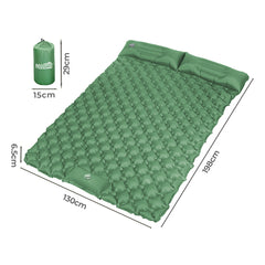 Mountview Sleeping Pad Inflatable Camping Double Green