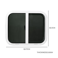 Manan Sliding Window Caravan Motorhome White