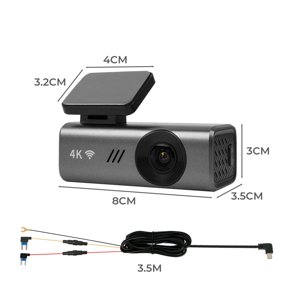 Manan 4K WiFi Dash Camera with Voice Control