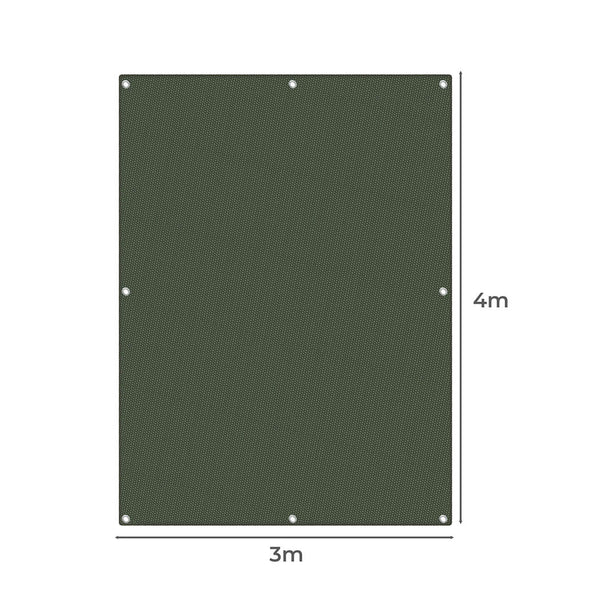 Manan 4x3m Polyester Canvas Tarpaulin – Green