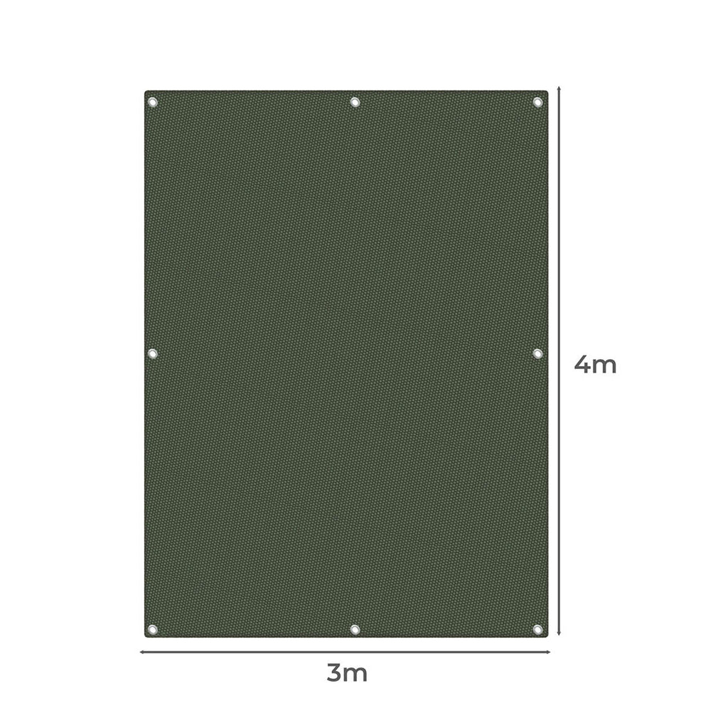 Manan 4x3m Polyester Canvas Tarpaulin – Green