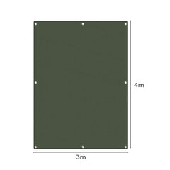 Manan 4x3m Polyester Canvas Tarpaulin – Green