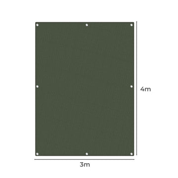 Manan 4x3m Polyester Canvas Tarpaulin – Green