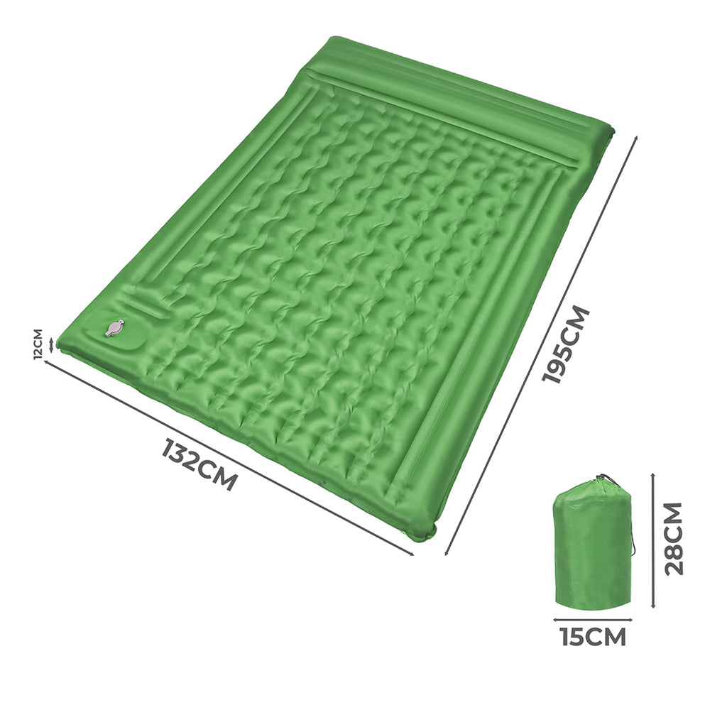 Mountview Self Inflating Mattress Camping Double Green