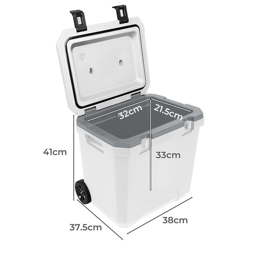Mountview 27L Portable Cooler Ice Box Chest with Trolley