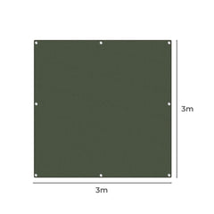 Polyester Canvas Tarp Tarpaulin Sun 3x3 Meter Green