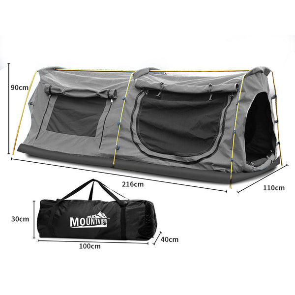 Mountview King Single Swag Camping Swag Grey