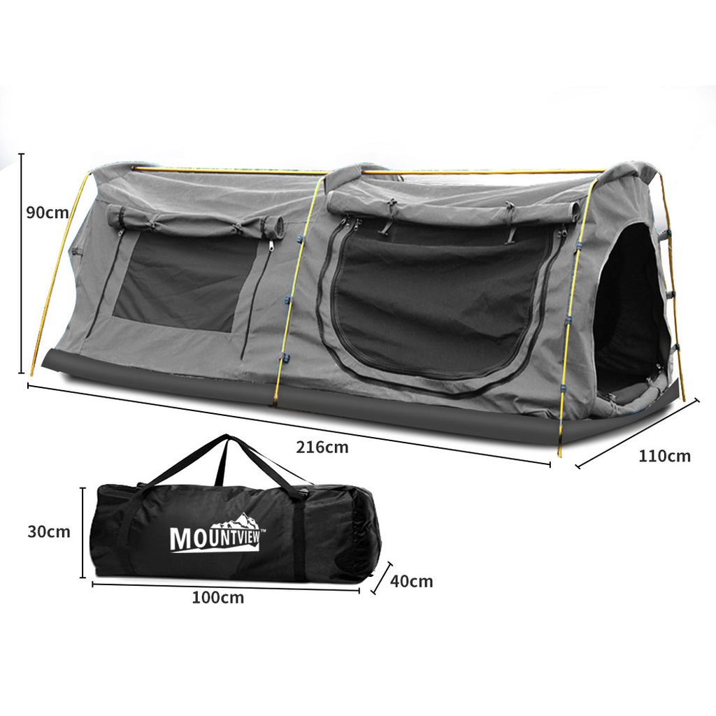 Mountview King Single Swag Camping Swag Grey