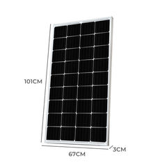 12V 250W Monocrystalline Solar Panel Kit with Controller