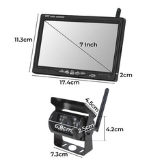 Manan 7" Wireless Rear View Monitor with 2 WiFi Cameras