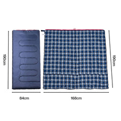 Mountview Sleeping Bags Single Camping Hiking 3-Season Thermal Blue 0°C-15°C