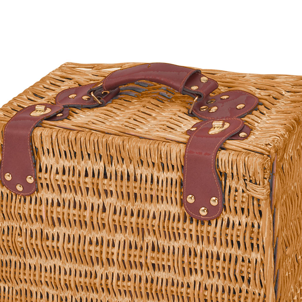 4 Person Picnic Basket Set with Cooler, Blanket & Cutlery