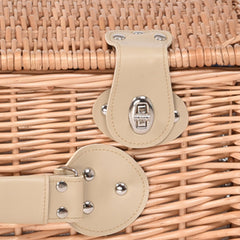 4 Person Picnic Basket Set with Cutlery, Plates & Cooler