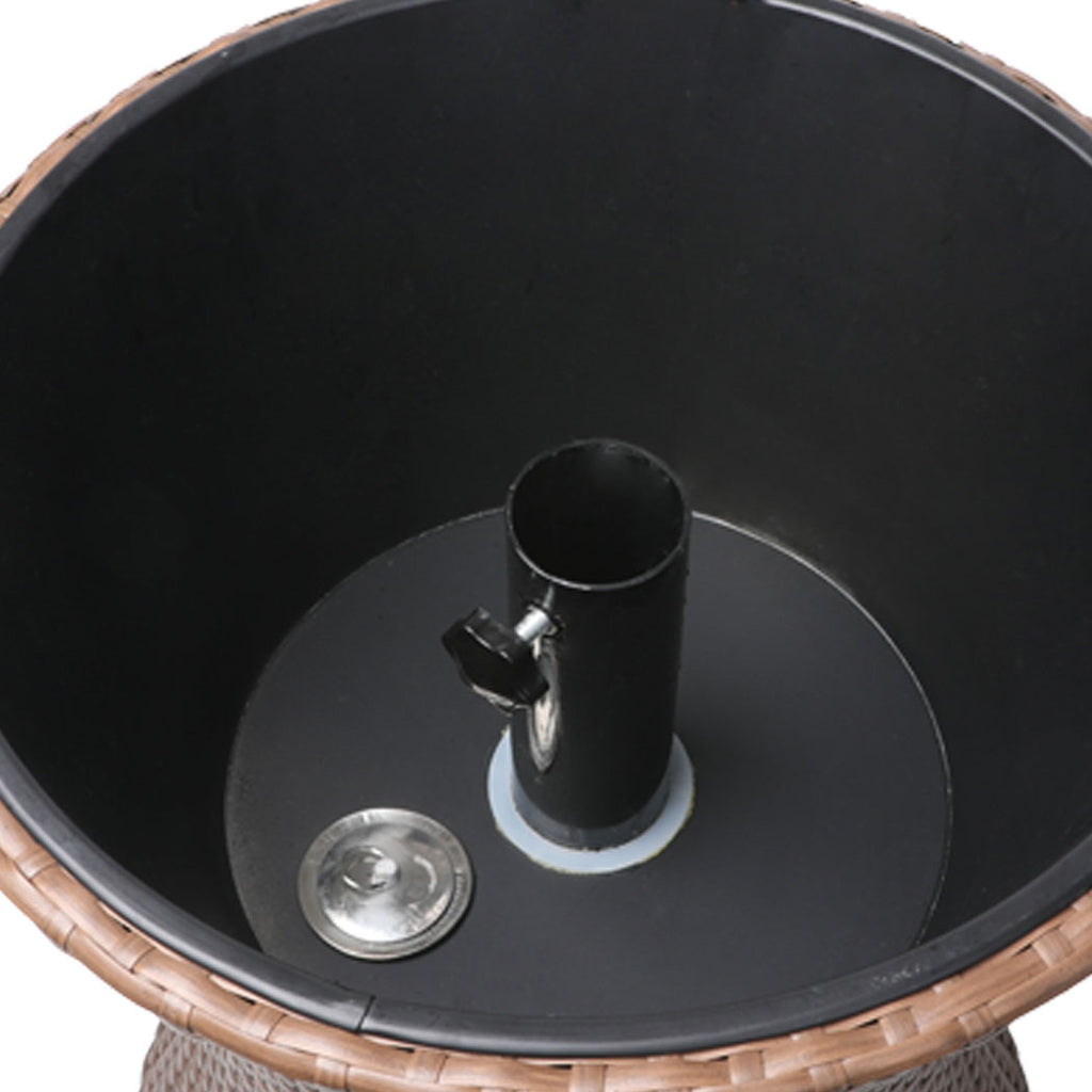 Levede Cooler Ice Bucket Table Bar Outdoor Brown