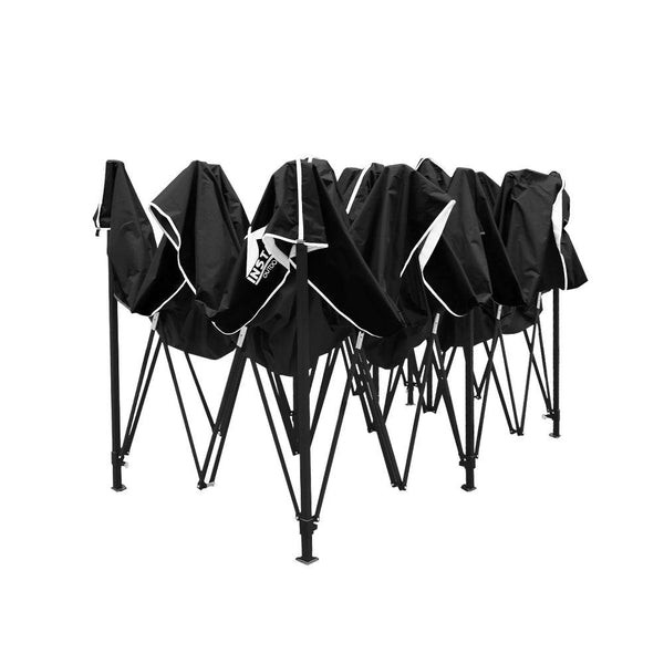 Instahut 3x6m Pop Up Gazebo Marquee with Sidewalls – Black