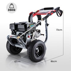 Jet-USA 7HP 4800PSI Petrol High Pressure Washer 4-Stroke Engine Gun Water Cleaner Gurney 9M Hose