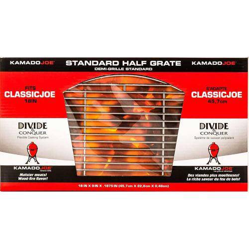 Kamado Joe Half Moon Stainless Steel Grate Retail Packaging - Official BBQ Accessory