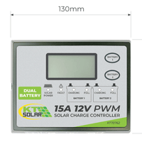 Solar Charge Regulator PWM, 15Amp Dual by KT Solar