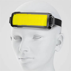 Mountgear Waterproof COB LED Motion Sensor Outdoor USB Rechargeable Headlamp Black