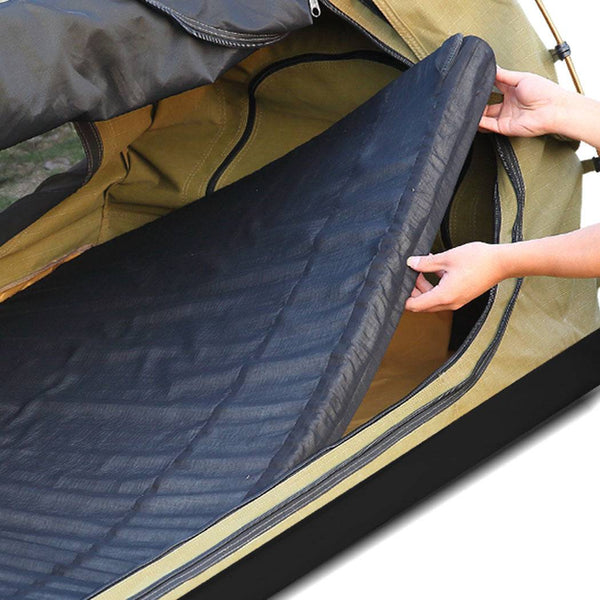 Mountview Double Swag Camping Swags Canvas Dome Tent Hiking Mattress Khaki