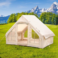 Mountview Inflatable Camping Tent Air Blow Up Cabin 4 Person Family Outdoor Pump