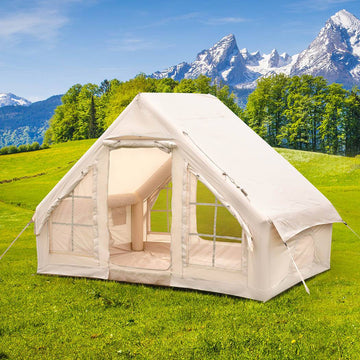 Mountview Inflatable Camping Tent Air Blow Up Cabin 4 Person Family Outdoor Pump