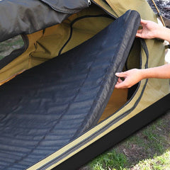 Mountview King Single Swag Camping Swags Canvas Dome Tent Free Standing Grey