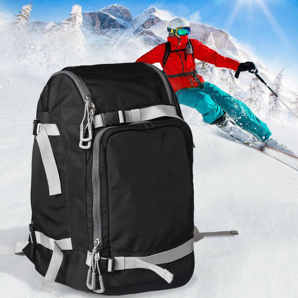 Mountview Ski Boot Bag Snowboard Backpack Boots Waterproof Shoulder Strap Travel Black 55L