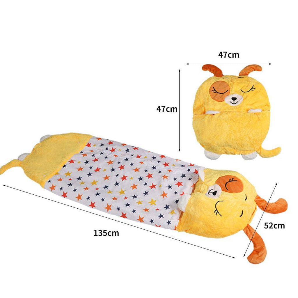 Mountview Sleeping Bag Child Pillow Kids Bags Happy Napper Gift Toy Dog 135cm S