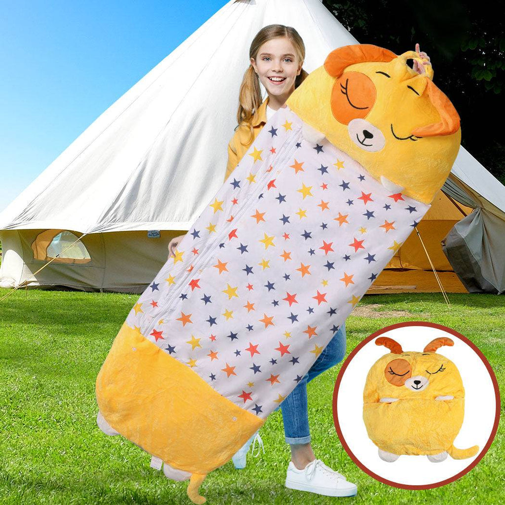 Mountview Sleeping Bag Child Pillow Kids Bags Happy Napper Gift Toy Dog 135cm S