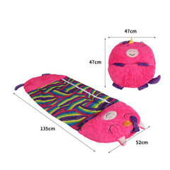 Mountview Sleeping Bag Child Pillow Kids Bags Happy Napper Gift Unicorn 135cm S