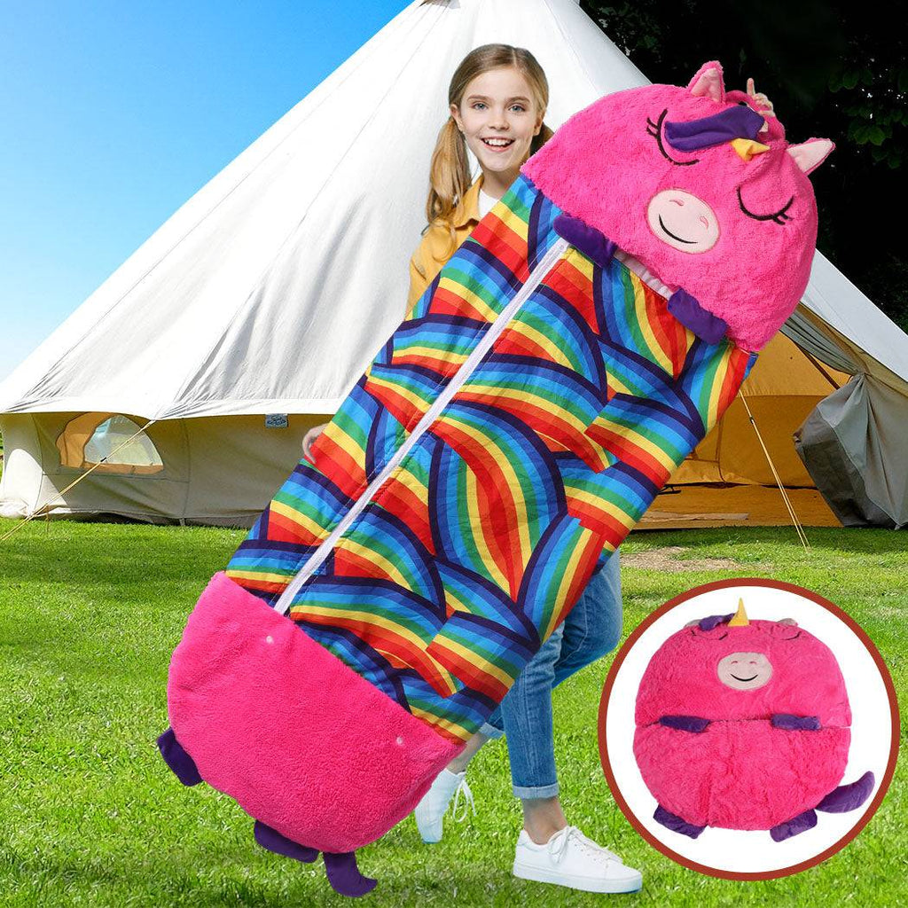 Mountview Sleeping Bag Child Pillow Kids Bags Happy Napper Gift Unicorn 135cm S