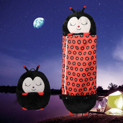 Mountview Sleeping Bag Child Pillow Stuffed Toy Kids Gift Toy Ladybug 135cm S