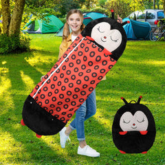 Mountview Sleeping Bag Child Pillow Stuffed Toy Kids Gift Toy Ladybug 135cm S