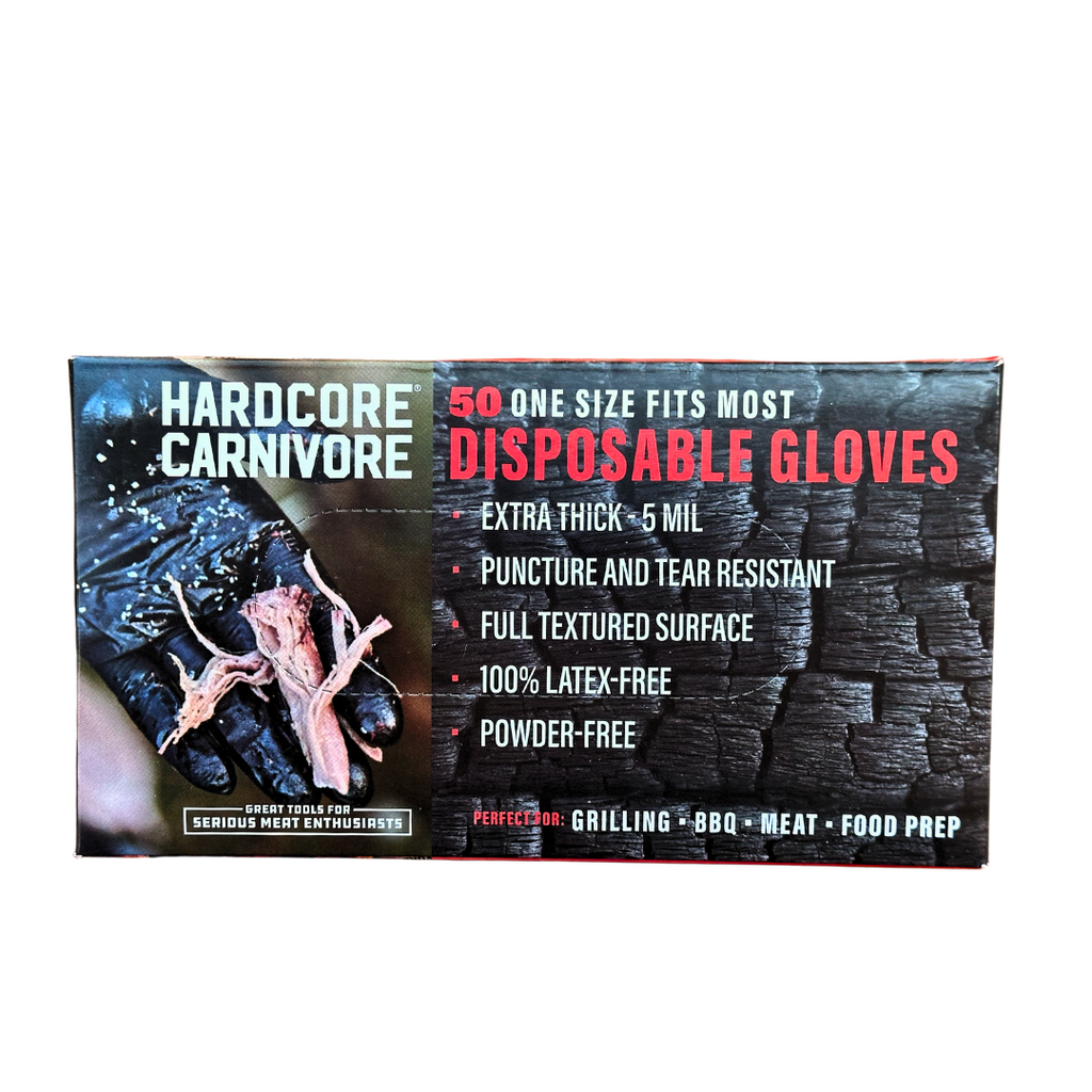 Hardcore Carnivore Disposable Nitrile Gloves (50 Pack)
