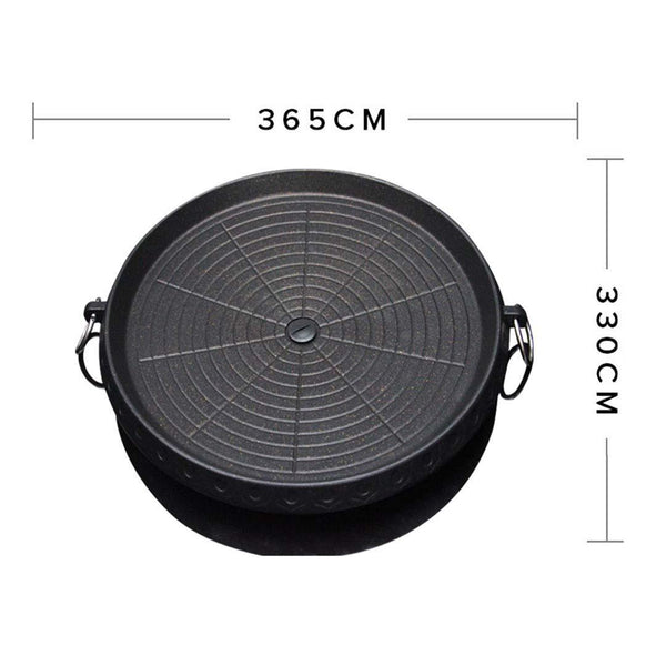 Portable Korean BBQ Butane Gas Stove Stone Grill Plate Non Stick Coated Round